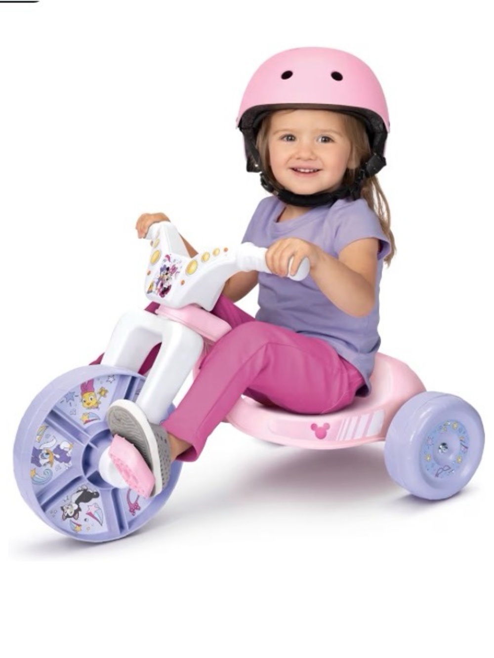 Disney Pink and Lavender Ride-On Trike with Character Wheels